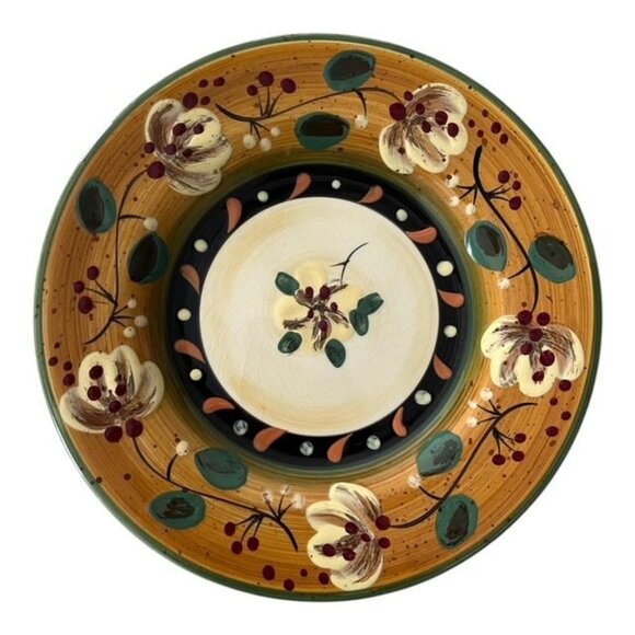 VTG Corsica Home Brigette Handcrafted Rimmed Soup / Pasta Bowls Set of 2 - Picture 2 of 5